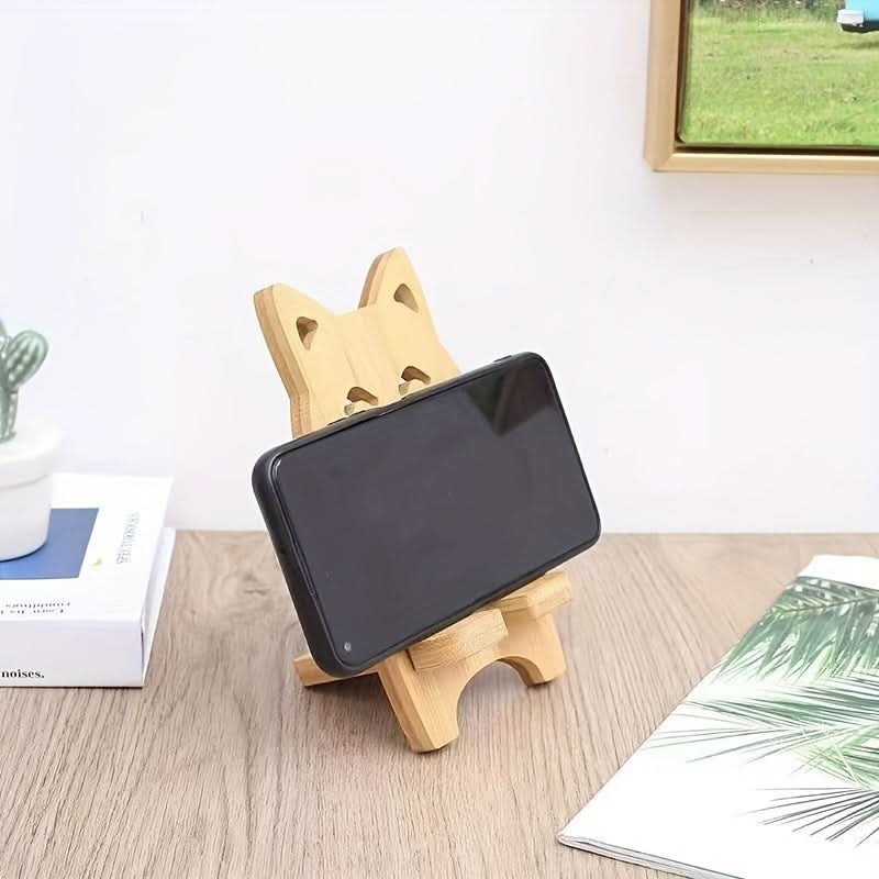 Bamboo Dragon Cat Phone Stand Holder