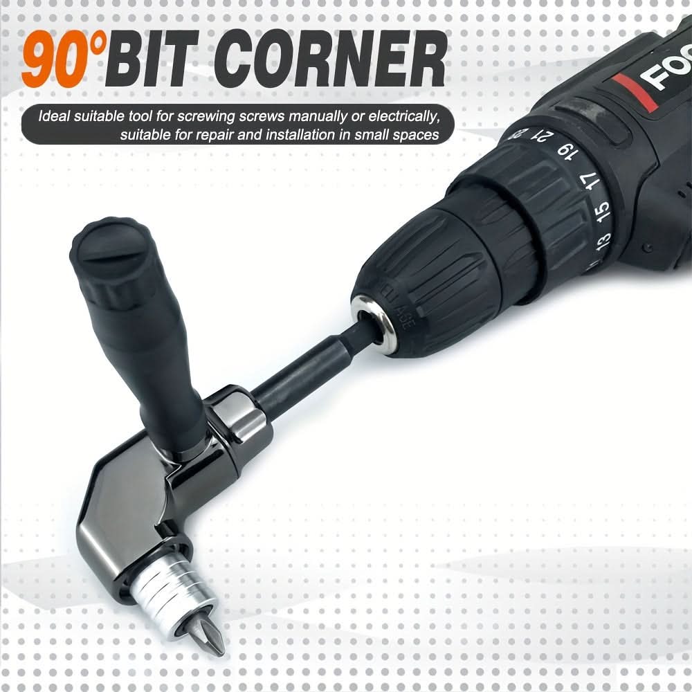 90° Angle Screwdriver - Compact Steel Tool