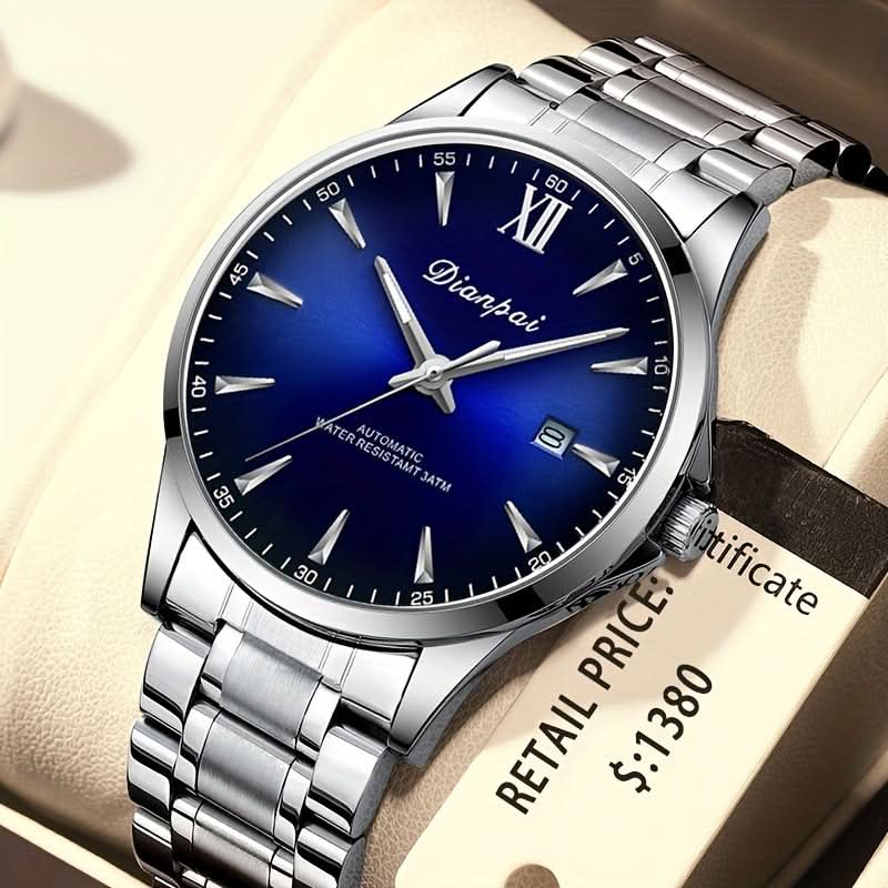 Men's Automatic Mechanical Watch, Stainless Steel, Luminous Hands