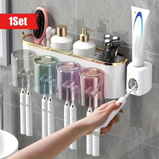 Deluxe Multifunctional Toothbrush Rack & Mug Holder