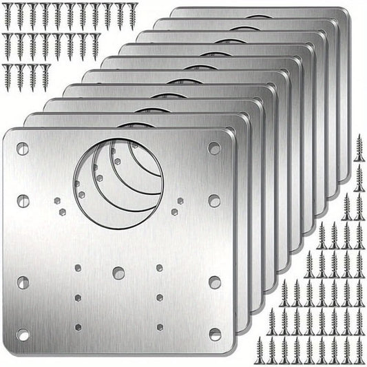 Stainless Steel Hinge Repair Plates for Cabinet Doors (Set of 8pcs.)