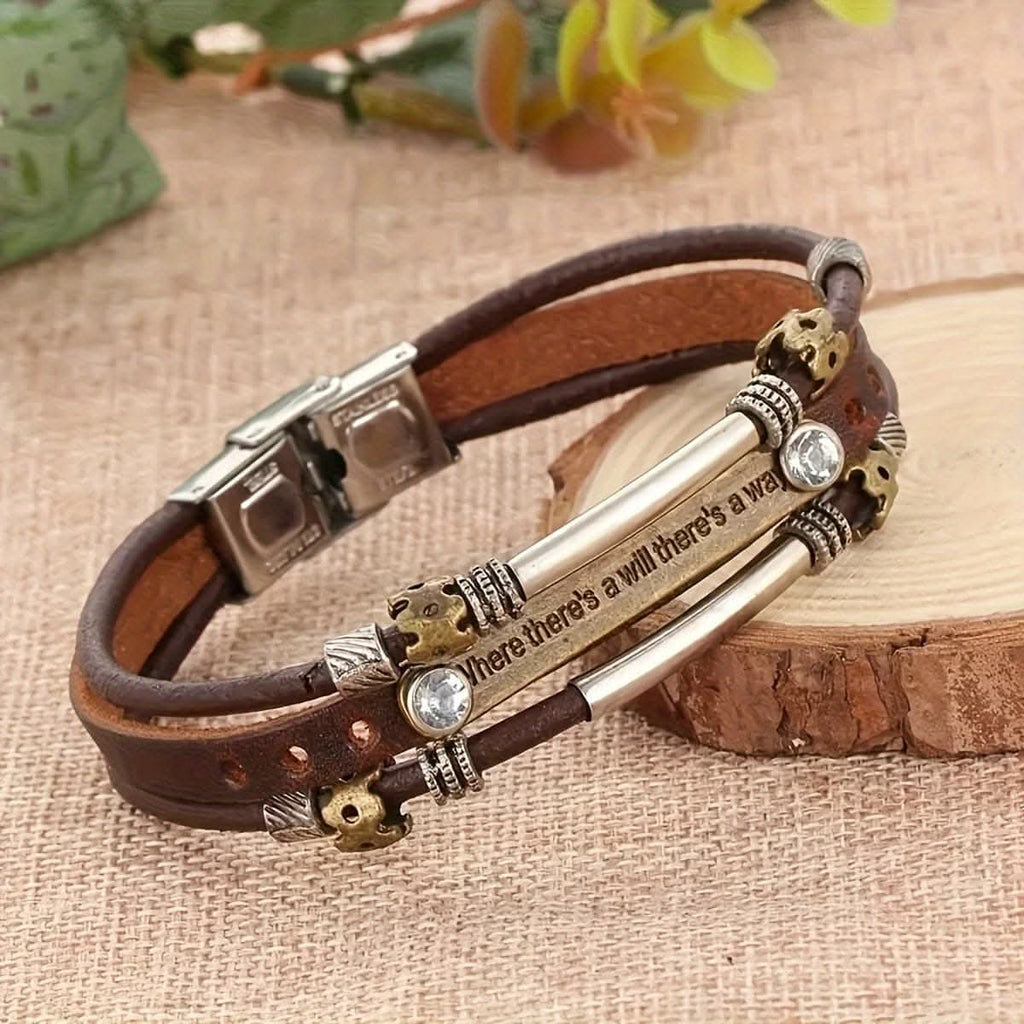 Trendy Handcrafted Leather Rope Bracelets – Multilayer Wristband