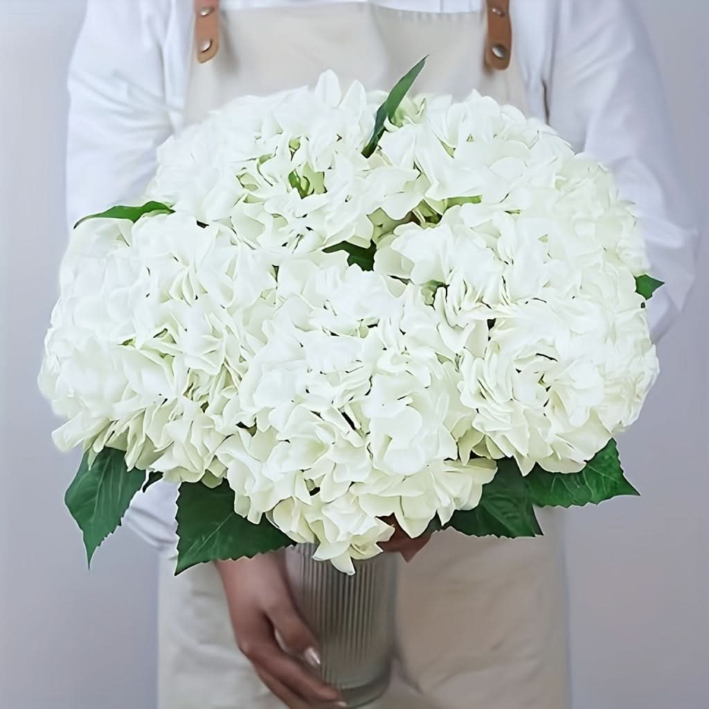 Artificial Hydrangea Flower Set, Realistic Outdoor Decor