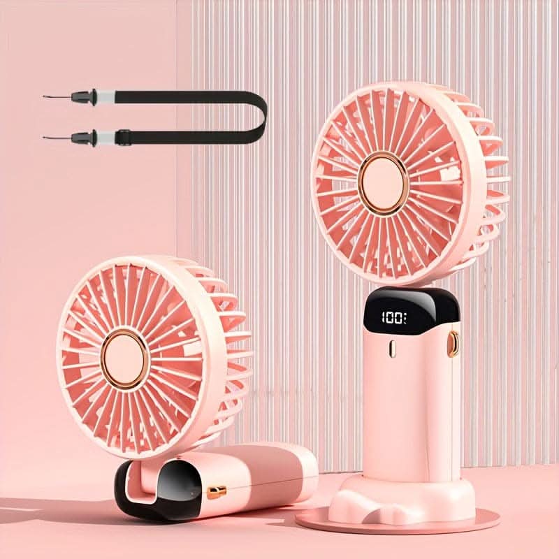 Portable Mini Fan with LED-USB Folding