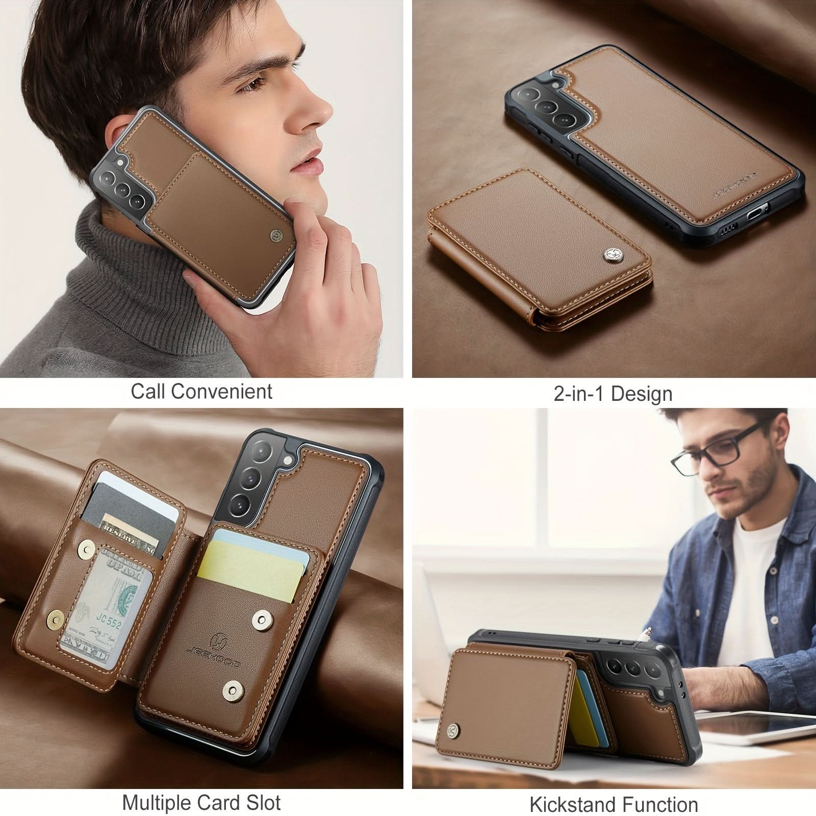 RFID Blocking 2-in-1 Detachable Wallet Case for Samsung Galaxy S23 Ultra