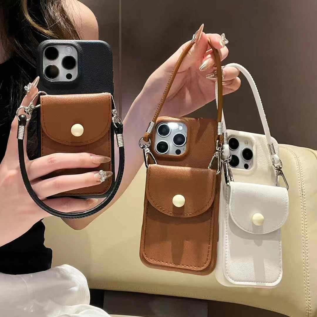 Faux Leather Card Holder Phone Case