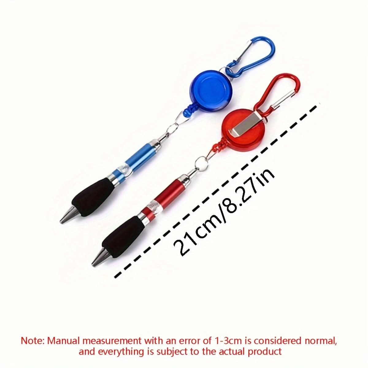 6-Pack Retractable Metal Ballpoint Pens with Keychain Clip – Quick-Dry