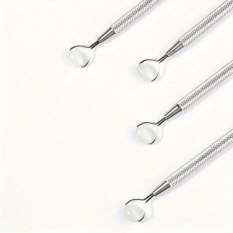 Stainless Steel Jade Facial Roller – Manual Scraping Massage Tool for Skin Care