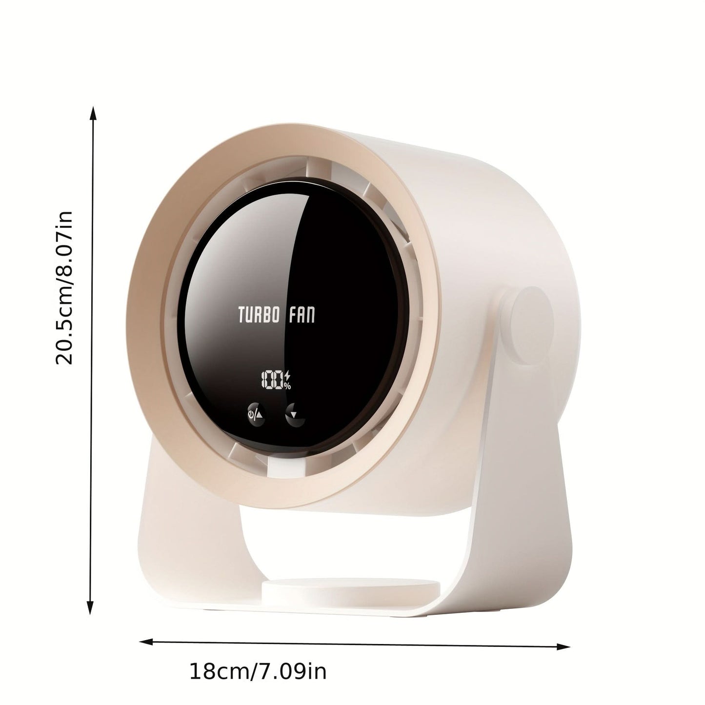 Turbine Fan - USB Charging with Digital Display Fan for Home, Office