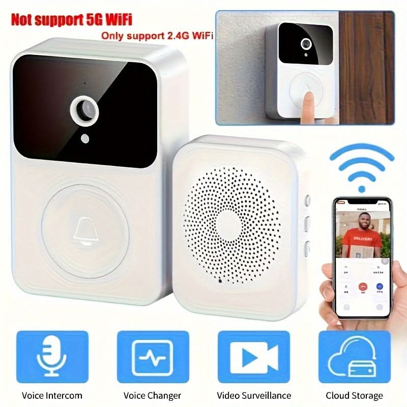 Wireless Smart Visual Doorbell Camera with HD