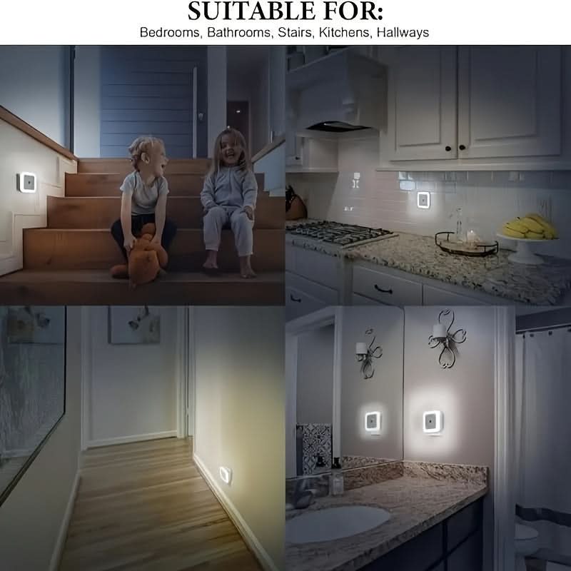 2-Pack Intelligent LED Night Light with Dusk to Dawn Sensor