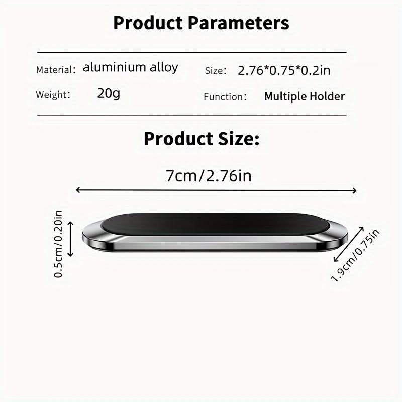 Magnetic Aluminum Car Phone Holder, 2024 Edition