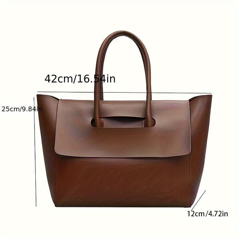 Chic Vintage-Inspired Large Tote Handbag