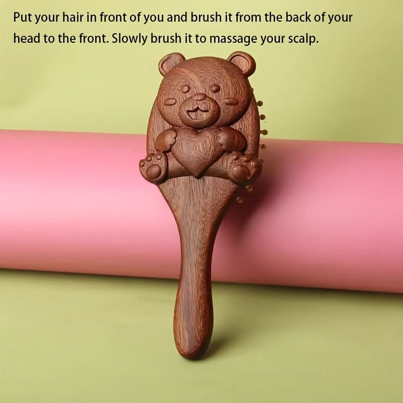 Wooden Bear Air Cushion Hair Brush