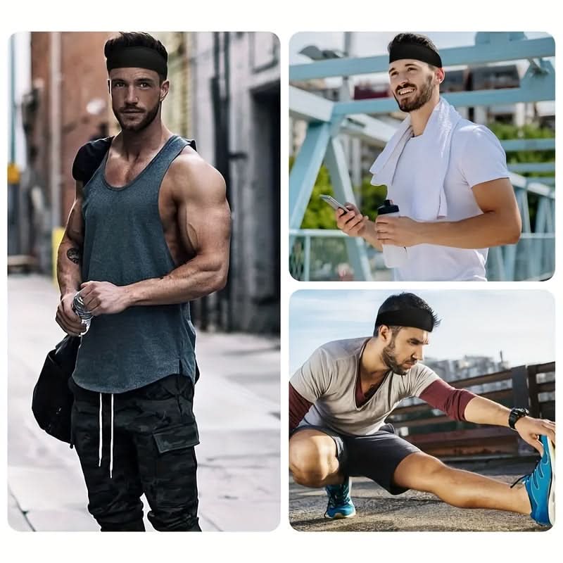 Breathable Mesh Sports Headbands for Men - 1/5 Pack