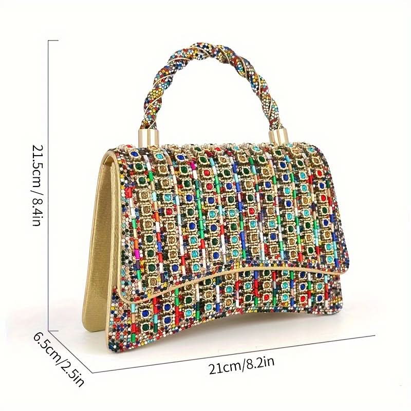 Multicolor PU Crossbody Clutch for Women