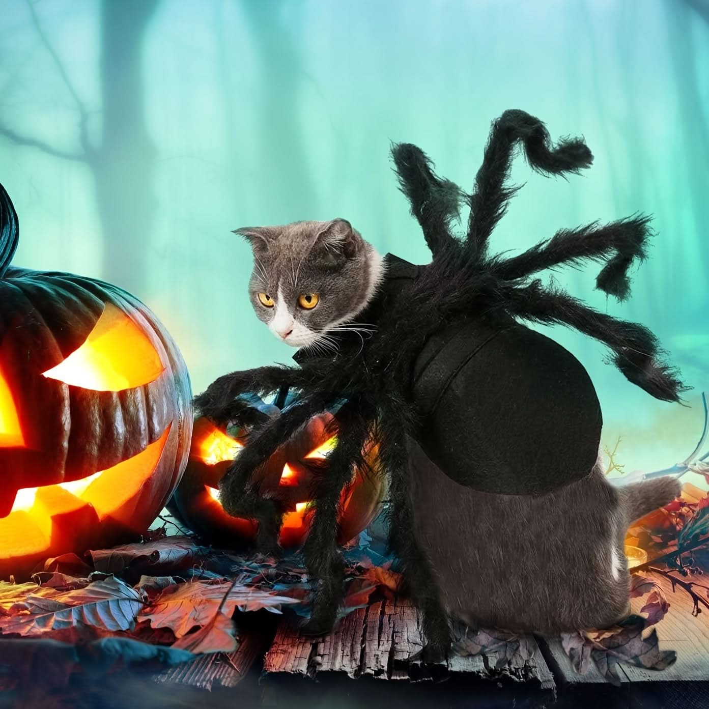 Furry Spider Pet Costume for Small Dogs & Cats