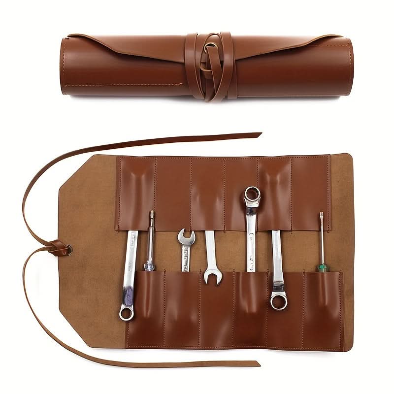 Waterproof PU Leather Tool Roll Bag