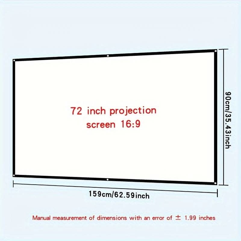 84-Inch 4K Portable Projector Screen, 3D Ready