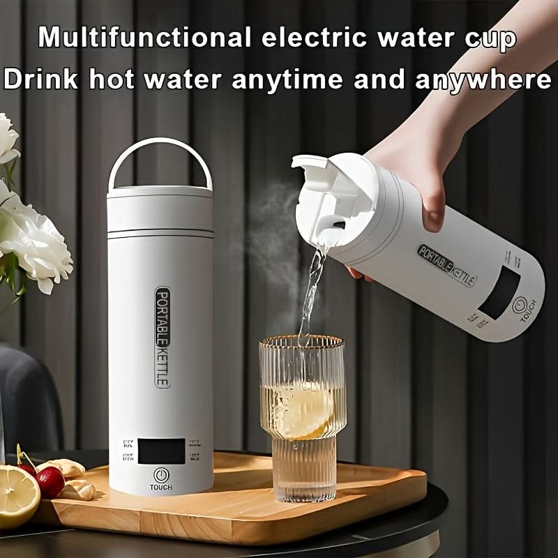 Portable Electric Travel Kettle – 500ML, 4 Presets, Stainless Steel