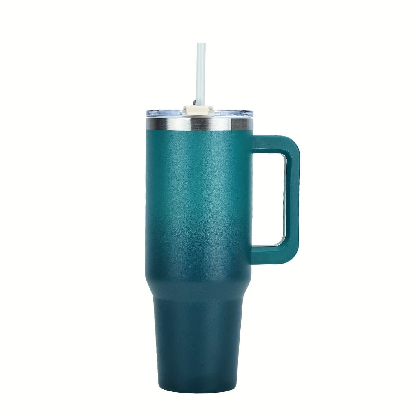 Stainless Steel Tumbler with Handle & Straw