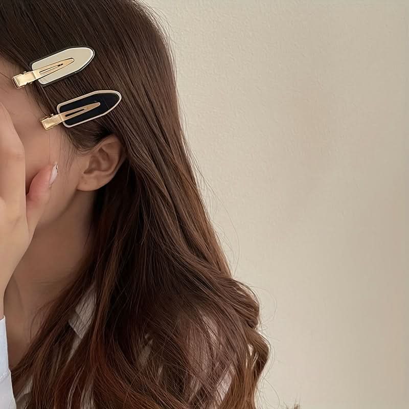 4-Piece Retro Metal Hairpin Set - Minimalist Hair Clips for Women