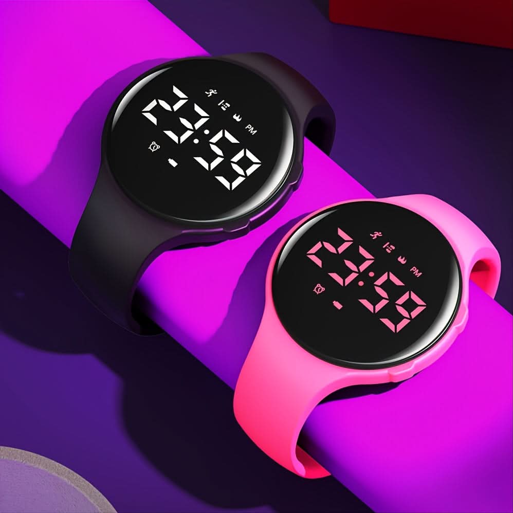 LED Digital Pedometer Fitness Watch – Kids Smart Tracker with Alarm & Stopwatch