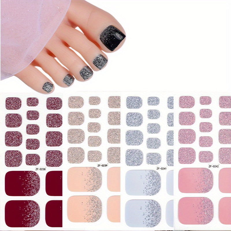 BOGO Free – Summer White Gradient Nail Polish Film with Onion Powder Shine Nail Art Stickers & Gifts