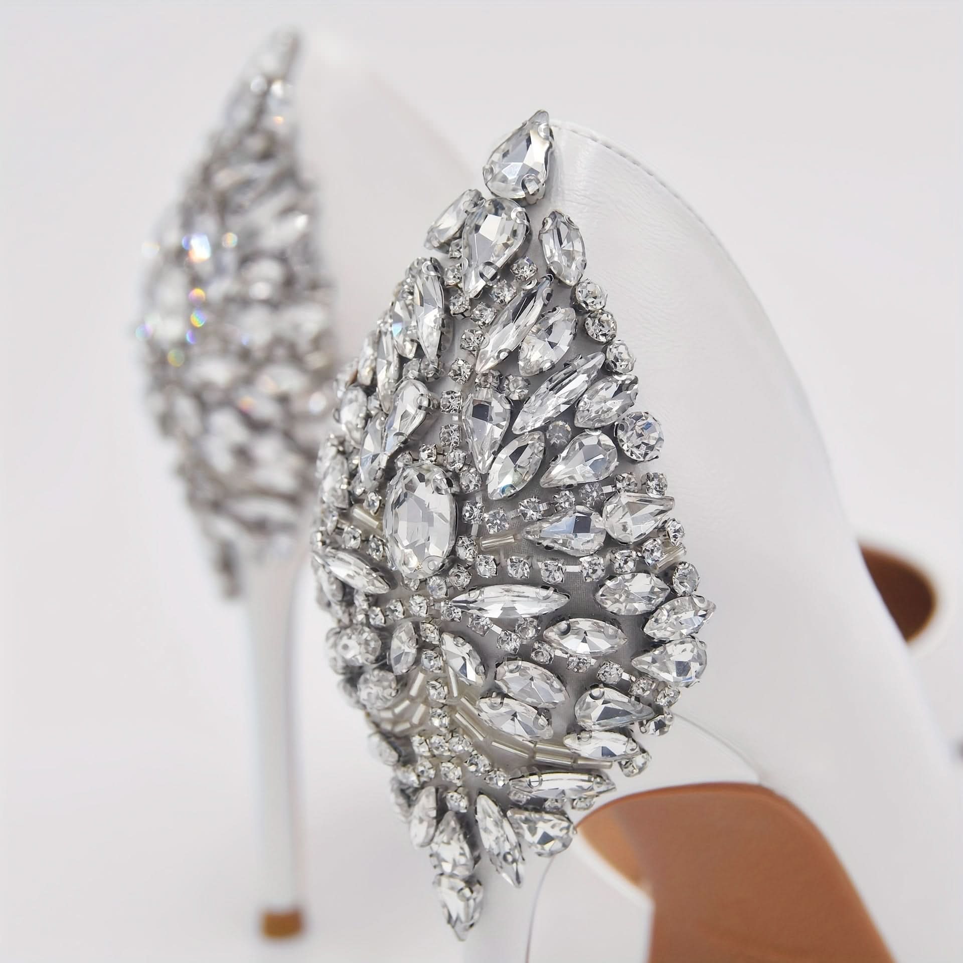 2pcs Silvery Rhinestone Iron-On Patch for Decoration