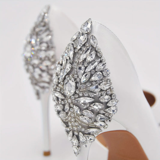 2pcs Silvery Rhinestone Iron-On Patch for Decoration