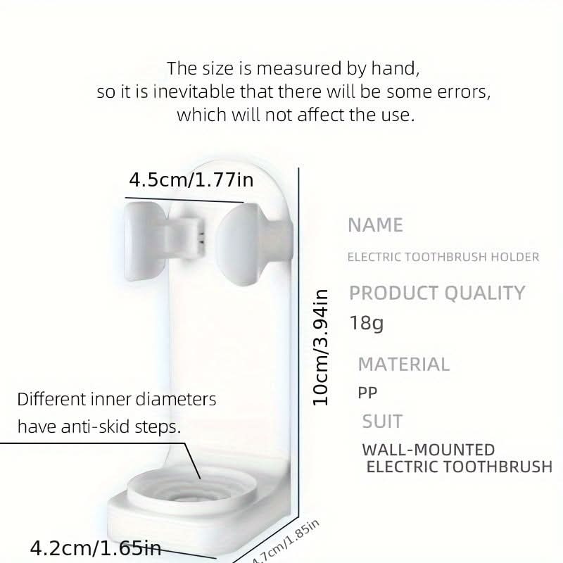 Adjustable Wall-Mounted Electric Toothbrush Holder