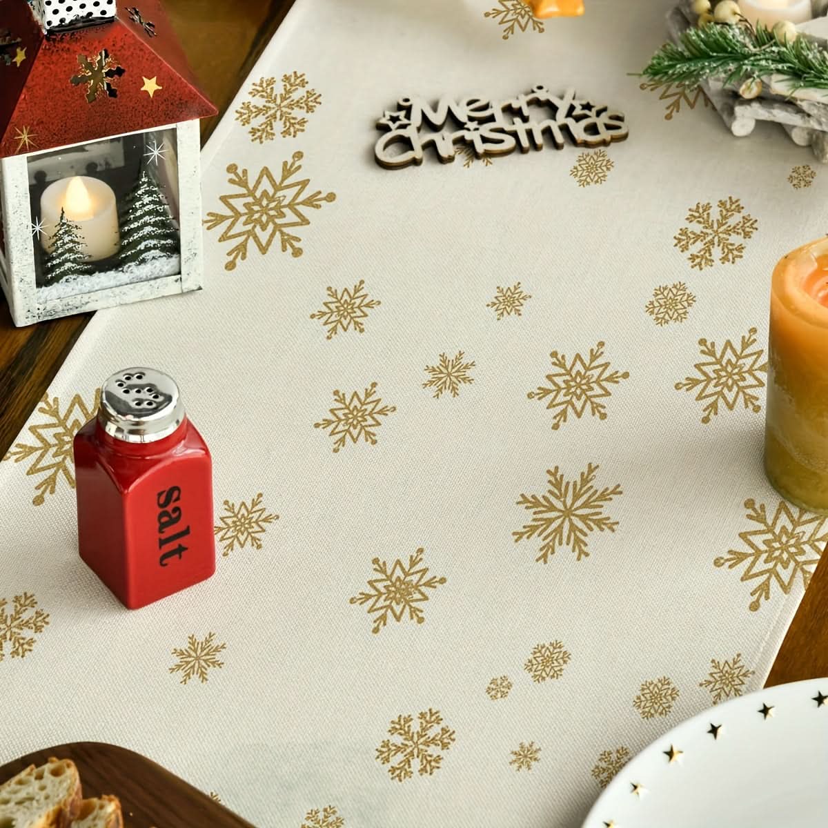 Christmas Table Runner - Trees & Cardinals Decor