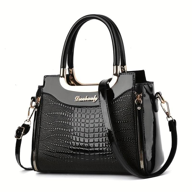 Crocodile Pattern Tote Bag with Multi-pocket