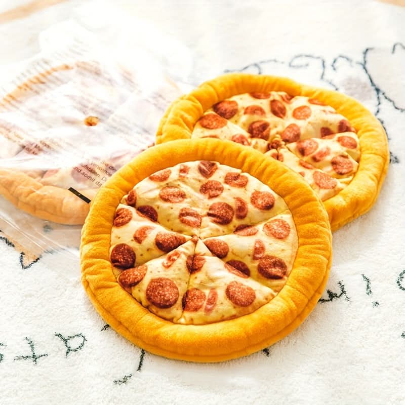 Interactive Pizza Plush Dog Toy – Squeaky Chew