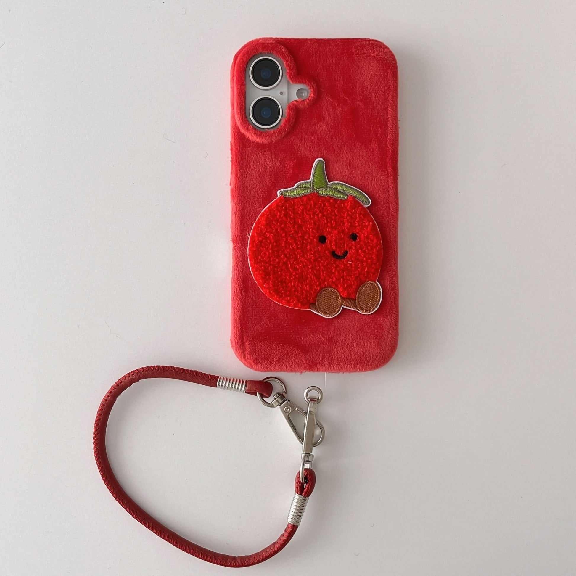 Quirky Velvet Plush Embroidered iPhone Case