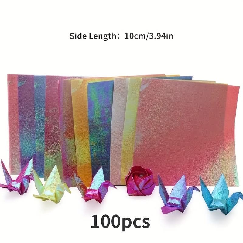100pcs Shiny Glitter Origami Paper Squares