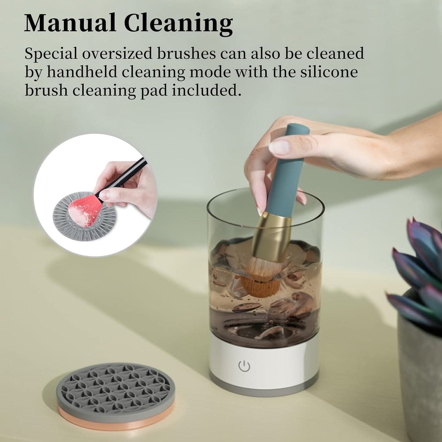 Electric Makeup Brush Cleaner - Automatic Spinning Cosmetic Tool
