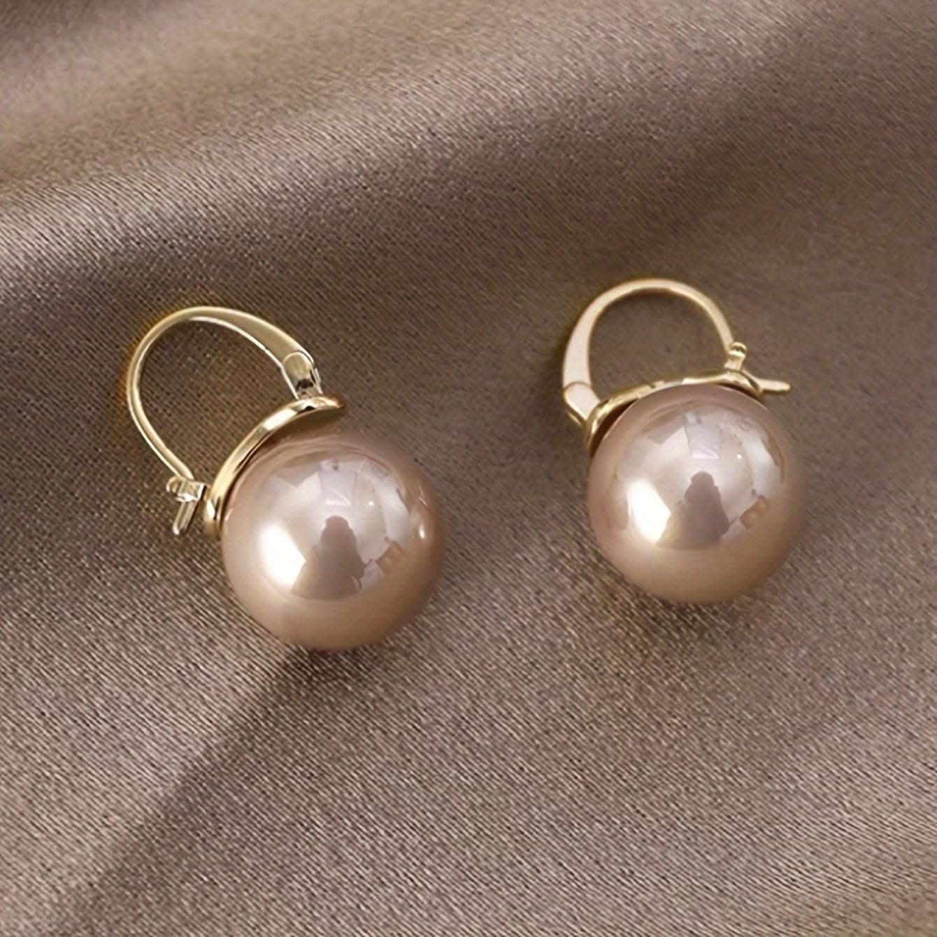 Vintage Pearl Hoop Earrings – Elegant Design