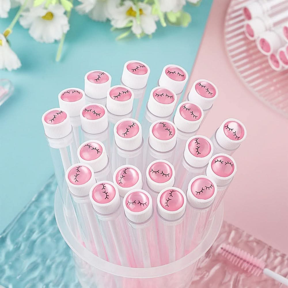 40pcs Disposable Mascara Brushes – Eyelash Brush Wand Spoolies with Tube