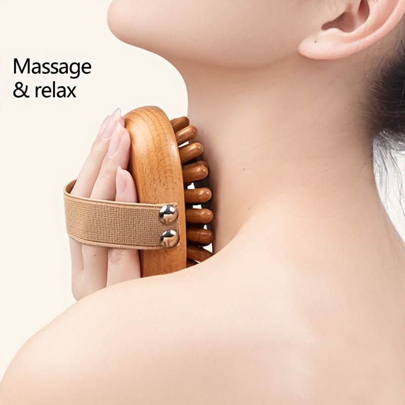 Manual Wooden Meridian Massage Brush