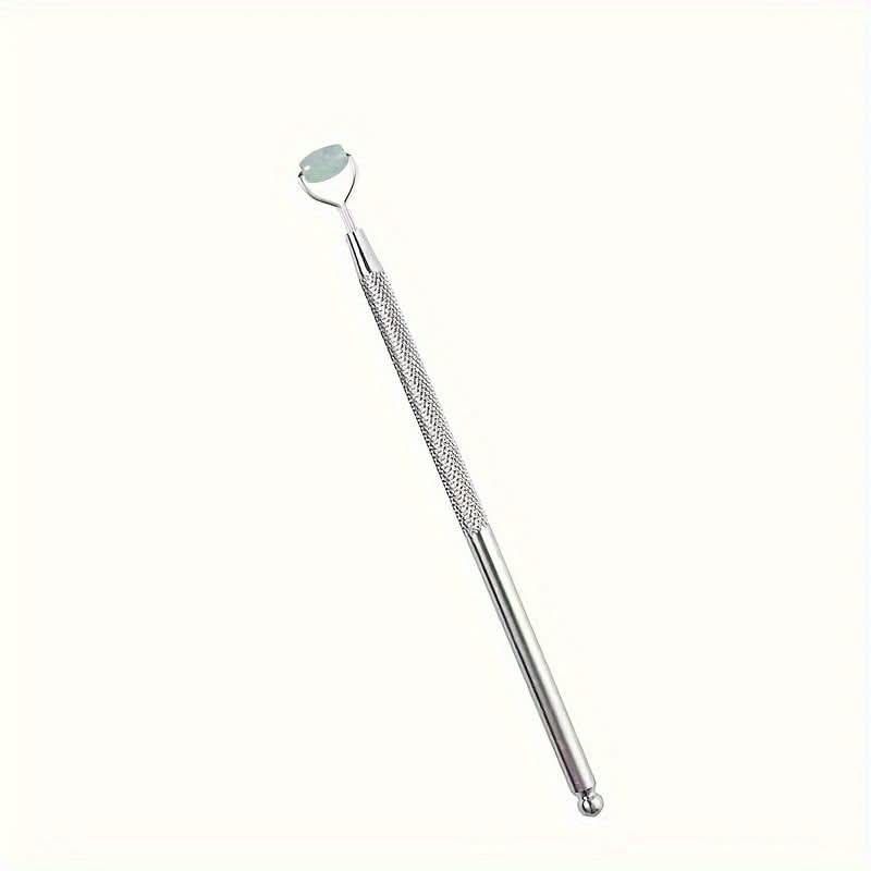 Stainless Steel Jade Facial Roller – Manual Scraping Massage Tool for Skin Care