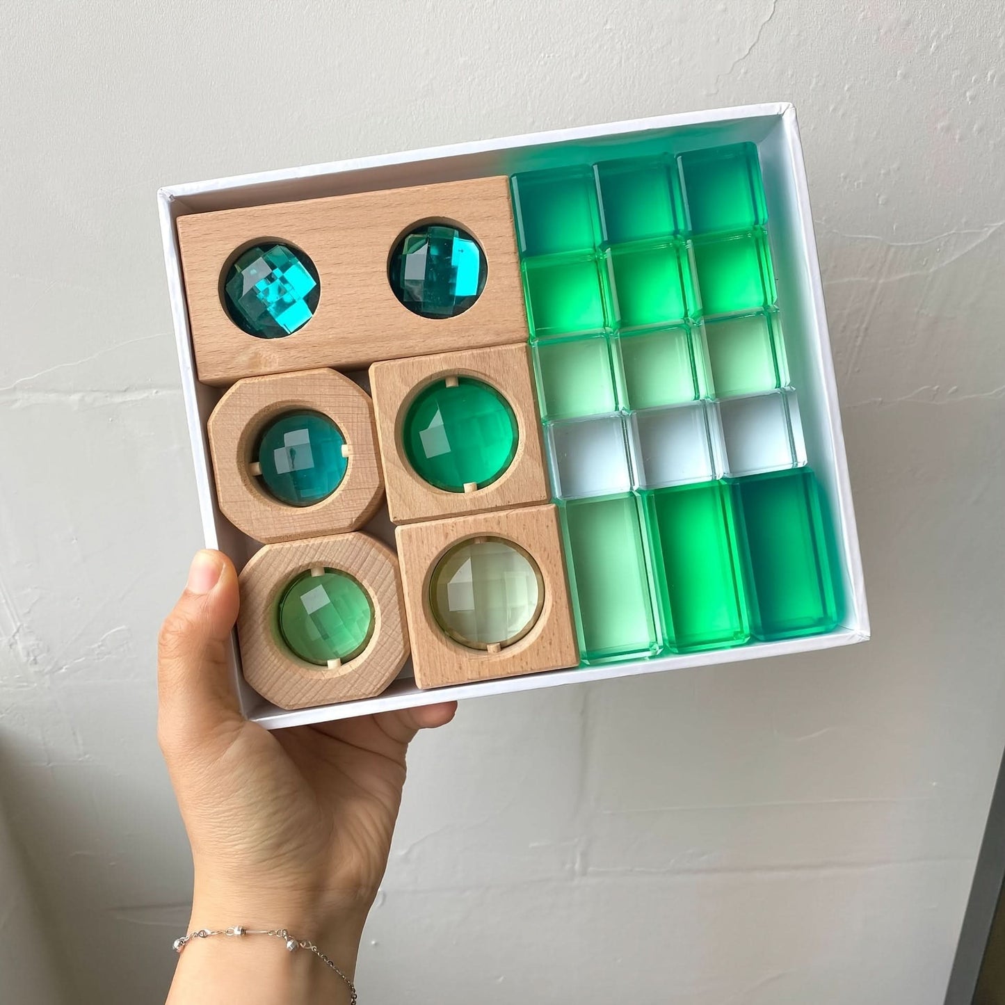 Colorful Acrylic Light & Shadow Blocks – Creative Stacking Toy for Kids