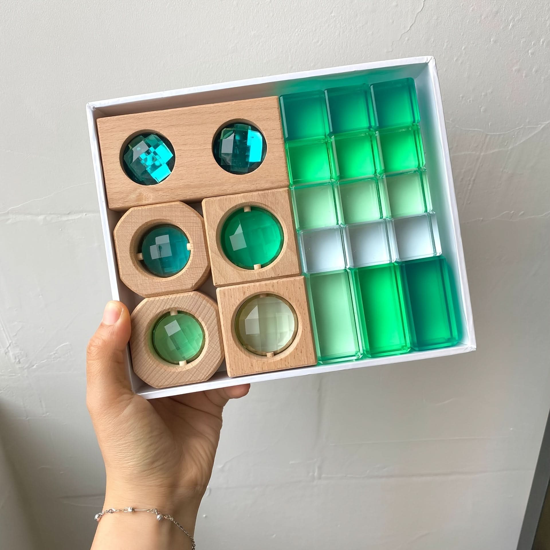 Colorful Acrylic Light & Shadow Blocks – Creative Stacking Toy for Kids