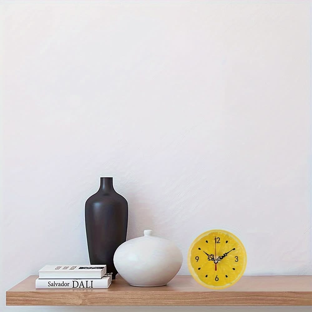 Creative Lemon Pattern Frameless Wall Clock