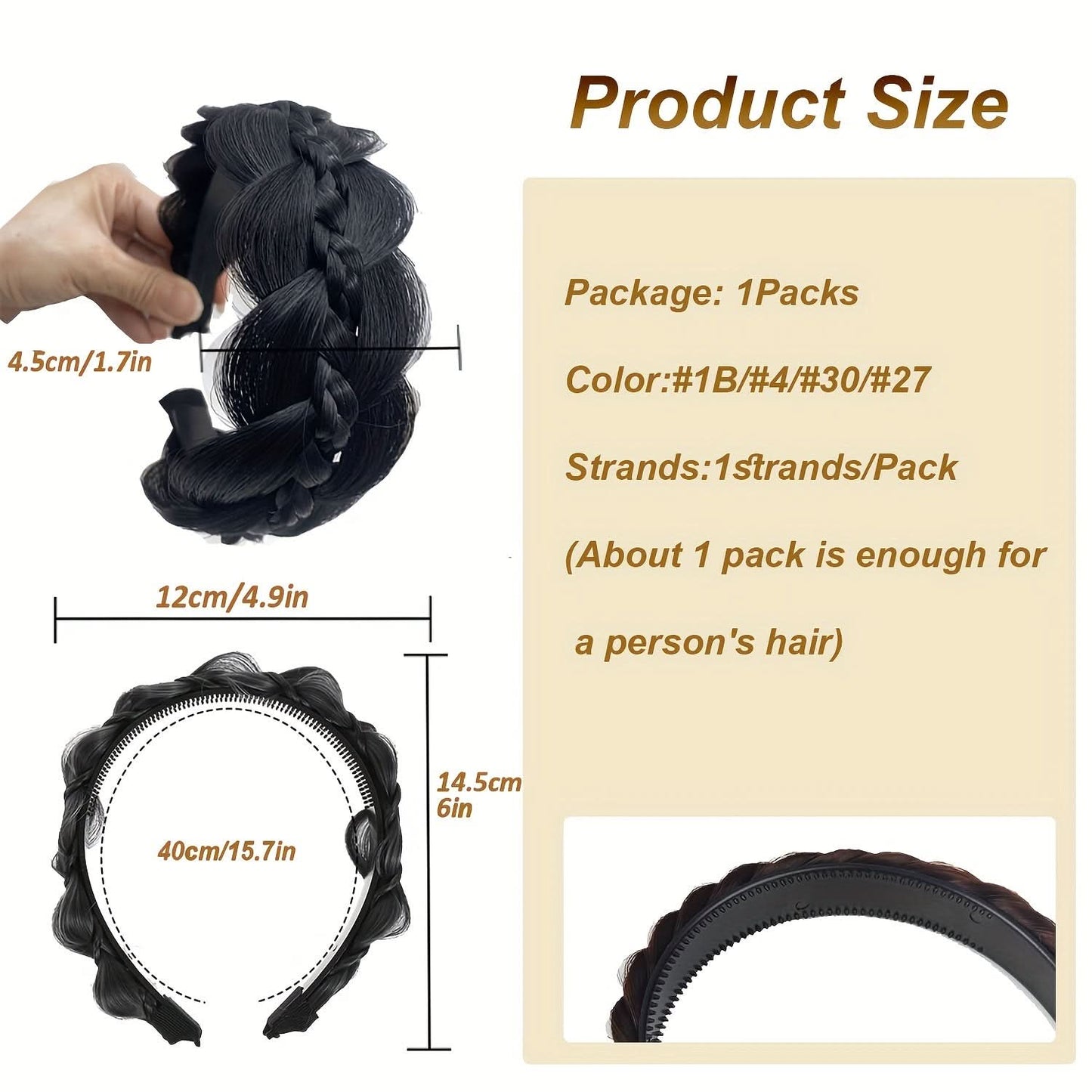 Synthetic Twist Braid Headband – Hair Accessory