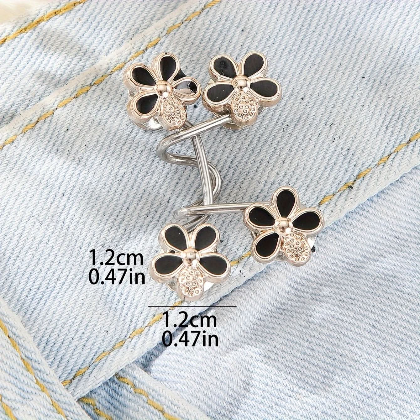 Detachable Floral Buckle Waist Tighteners for Pants