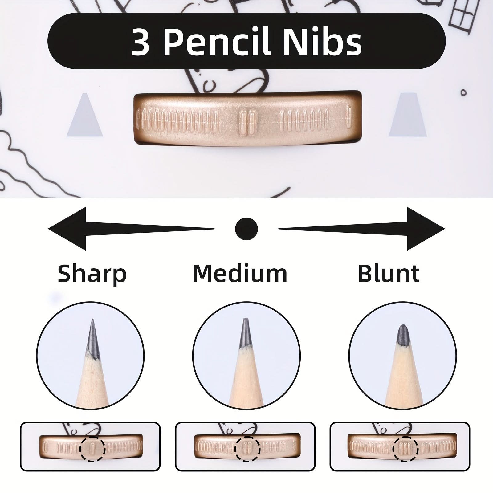Automatic Pencil Sharpener – Large-Diameter Adjustable for 7.5-11.5mm Pencils