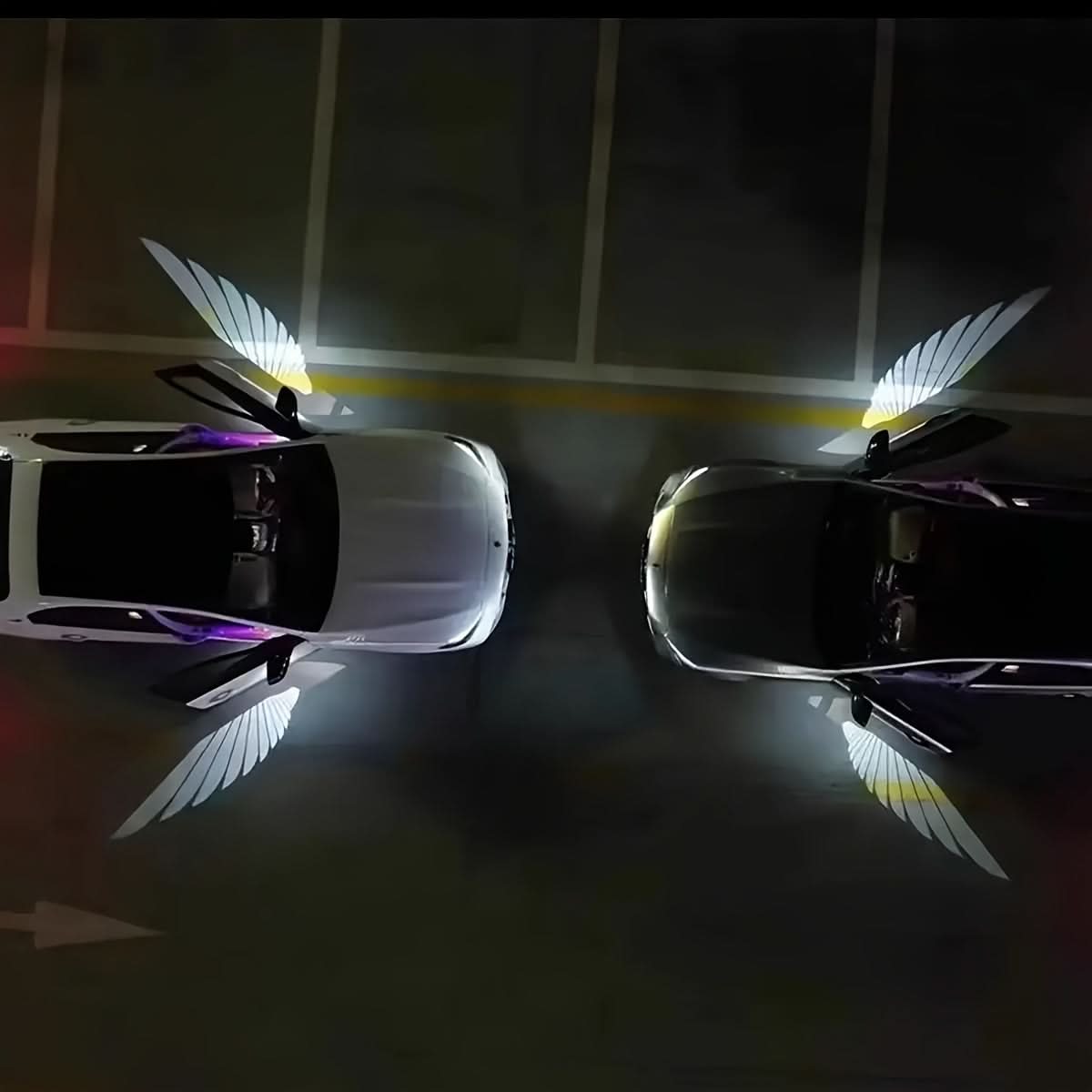Smart Wireless Car Door Logo Projector with HD Laser and Angel Wings