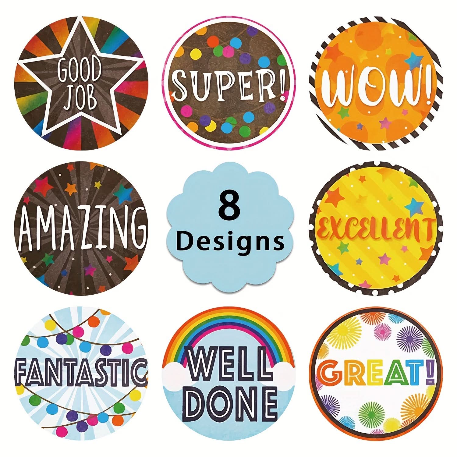 500 Paper Reward Stickers Sealing Labels, Baby & Office Stationery