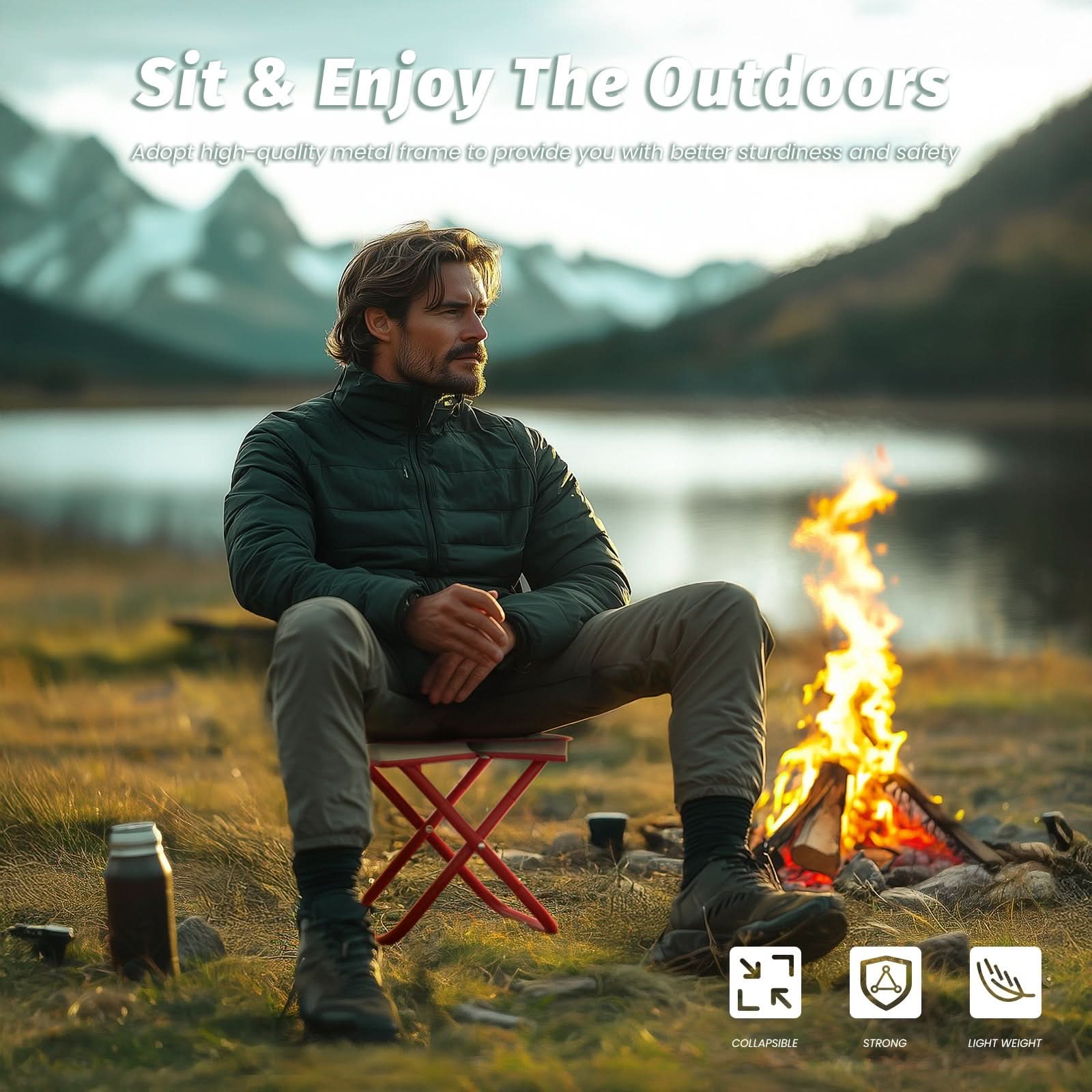 Portable Folding Camping Stool – Lightweight & Compact Travel Chair